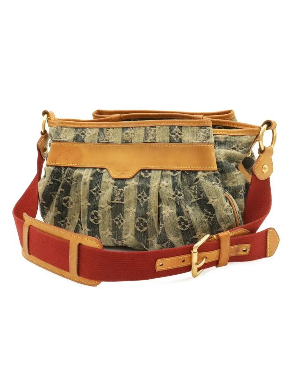 Louis Vuitton Monogram Denim Porte Epol Rayet MM Shoulder Bag Blue